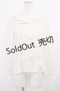 axes femme POETIQUE / レース配色セーラーブラウス M 生成り H-25-11-15-028-AX-BL-NS-ZH