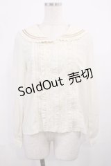 axes femme POETIQUE / レース配色セーラーブラウス M 生成り H-25-11-15-028-AX-BL-NS-ZH