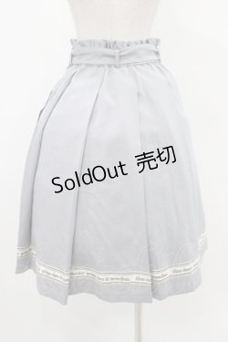 画像2: Fi.n.t / 裾ロゴテープ使いタックスカート Free BLUE GRAY H-25-11-16-1027-CA-SK-NS-ZH