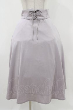 画像1: F&A / フロントレースアップフレアースカート Free lavender H-25-11-16-1028-LO-SK-NS-ZH