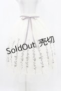 an another angelus / スミレ刺繍チュールスカート Free OFF WHITE H-25-11-16-1029-CA-SK-NS-ZH