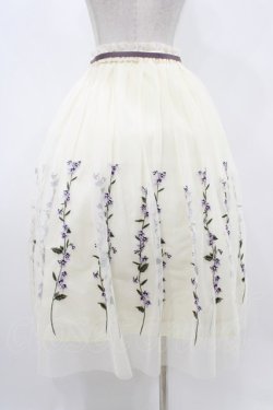 画像2: an another angelus / スミレ刺繍チュールスカート Free OFF WHITE H-25-11-16-1029-CA-SK-NS-ZH