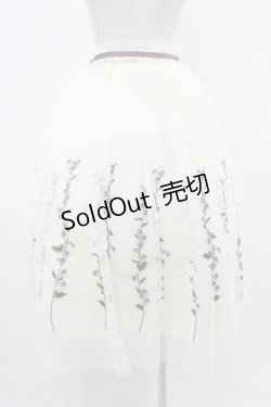 画像2: an another angelus / スミレ刺繍チュールスカート Free OFF WHITE H-25-11-16-1029-CA-SK-NS-ZH