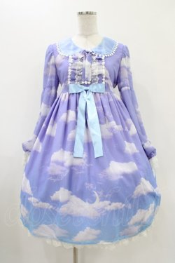 画像1: Angelic Pretty / Misty Sky Brilliant ColorワンピースSet FREE ラベンダー/サックス H-25-11-16-1006-AP-OP-YZ-ZH