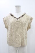 Fi.n.t / ライン使いケーブルニットベスト Free CREAM H-25-11-16-1033-CA-TO-NS-ZH