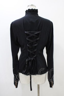 画像2: metamorphose / スタンドカラービショップスリーブブラウス サイズ1 ブラック H-25-11-16-1034-ME-BL-NS-ZH