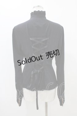 画像2: metamorphose / スタンドカラービショップスリーブブラウス サイズ1 ブラック H-25-11-16-1034-ME-BL-NS-ZH