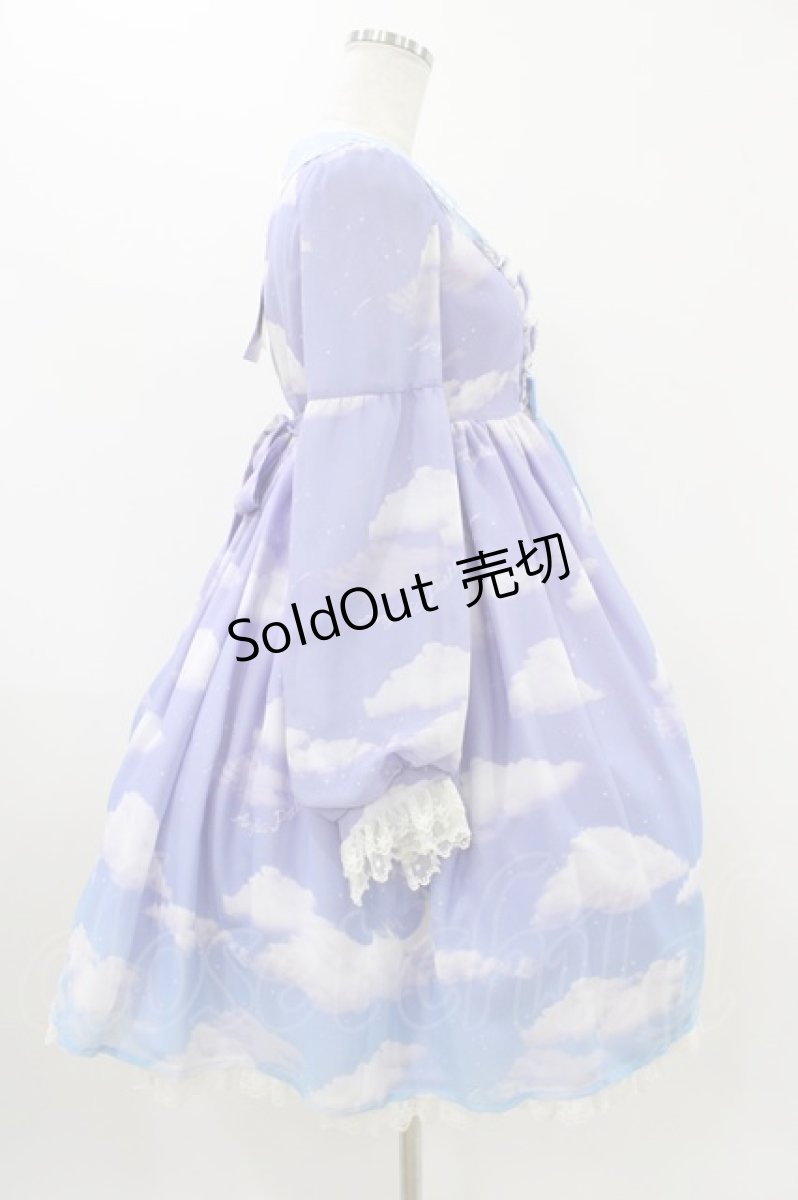 画像3: Angelic Pretty / Misty Sky Brilliant ColorワンピースSet FREE ラベンダー/サックス H-25-11-16-1006-AP-OP-YZ-ZH (3)