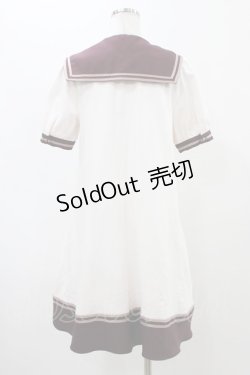 画像2: Amavel / セーラーAラインワンピース Free ブラウン H-25-11-16-1037-CA-OP-NS-ZH