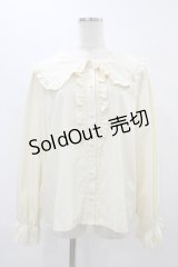 m petit by misako / AM マルエリフリルブラウス 4L 生成り H-25-11-16-1040-LO-BL-NS-ZH