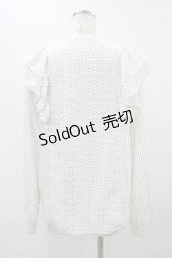 画像2: An MILLE / ドットフリルブラウス Free オフ H-25-11-16-1041-EL-BL-NS-ZH