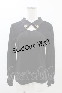 axes femme / チェーン付カットアウトプルオーバー Free ブラック H-25-11-16-1048-AX-TO-NS-ZH