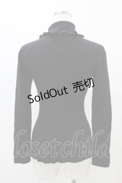 画像2: F&A / 釦付きリブタートル Free Black H-25-11-16-1049-LO-TO-NS-ZH