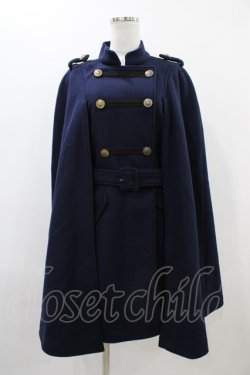 画像1: axes femme / ナポレオンマント風コート M ネイビー H-25-11-16-1051-AX-CO-NS-ZH