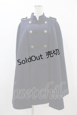 画像1: axes femme / ナポレオンマント風コート M ネイビー H-25-11-16-1051-AX-CO-NS-ZH