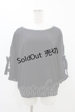 画像1: axes femme / 袖リボントップス M ブラック H-25-11-16-1052-AX-TO-NS-ZH