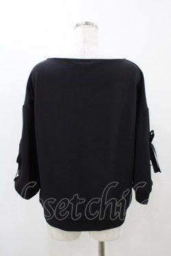 画像2: axes femme / 袖リボントップス M ブラック H-25-11-16-1052-AX-TO-NS-ZH