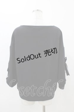 画像2: axes femme / 袖リボントップス M ブラック H-25-11-16-1052-AX-TO-NS-ZH