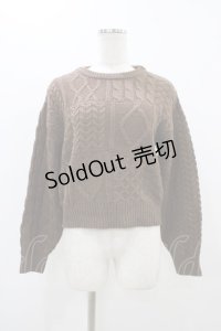 Fi.n.t / パッチワーク風ニットプルオーバー Free BROWN H-25-11-16-1053-CA-TO-NS-ZH