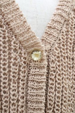画像3: F&A / ドライフラワー釦テープヤーンカーディガン Free PINK BEIGE H-25-11-16-1054-LO-TO-NS-ZH