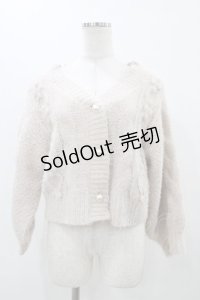 F&A / モールフェザーケーブルニットカーディガン Free PINK BEIGE H-25-11-16-1055-LO-TO-NS-ZH