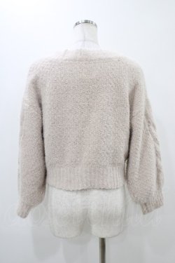 画像2: F&A / モールフェザーケーブルニットカーディガン Free PINK BEIGE H-25-11-16-1055-LO-TO-NS-ZH