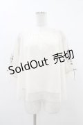an another angelus / スミレ刺繍チュールブラウス Free OFF WHITE H-25-11-16-1057-CA-BL-NS-ZH
