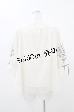 画像2: an another angelus / スミレ刺繍チュールブラウス Free OFF WHITE H-25-11-16-1057-CA-BL-NS-ZH