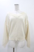 F&A / バックレースアップVネックニットプルオーバー Free OFF WHITE H-25-11-16-1059-LO-TO-NS-ZH