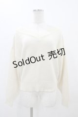 F&A / バックレースアップVネックニットプルオーバー Free OFF WHITE H-25-11-16-1059-LO-TO-NS-ZH