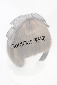 LAFARY / ドットチュールリボンカチューシャ  ブラック H-25-11-16-1002-0-AC-NS-ZH