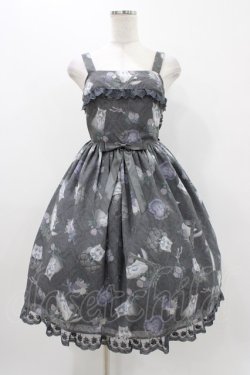 画像1: Angelic Pretty / Lady Cat Roomジャンパースカート FREE グレー H-25-11-16-1010-AP-OP-YZ-ZH