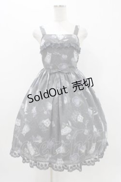 画像1: Angelic Pretty / Lady Cat Roomジャンパースカート FREE グレー H-25-11-16-1010-AP-OP-YZ-ZH