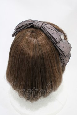 画像2: LAFARY / ドットチュールリボンカチューシャ  ブラック H-25-11-16-1002-0-AC-NS-ZH