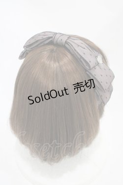 画像2: LAFARY / ドットチュールリボンカチューシャ  ブラック H-25-11-16-1002-0-AC-NS-ZH