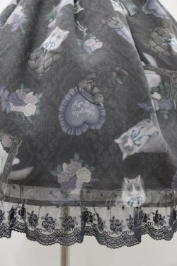 画像5: Angelic Pretty / Lady Cat Roomジャンパースカート FREE グレー H-25-11-16-1010-AP-OP-YZ-ZH