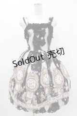 ALICE and the PIRATES / アリスのからくり時計オーケストラ柄ジャンパースカートI Free ブラック H-25-11-16-1011-PA-OP-NS-ZH
