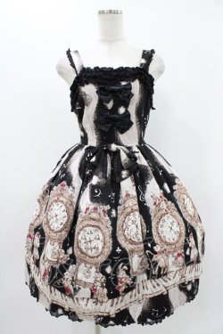 画像1: ALICE and the PIRATES / アリスのからくり時計オーケストラ柄ジャンパースカートI Free ブラック H-25-11-16-1011-PA-OP-NS-ZH