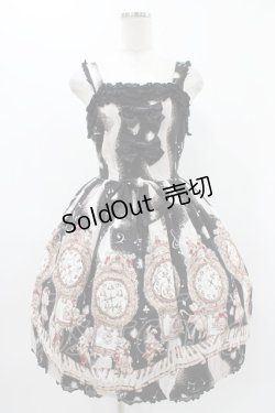 画像1: ALICE and the PIRATES / アリスのからくり時計オーケストラ柄ジャンパースカートI Free ブラック H-25-11-16-1011-PA-OP-NS-ZH