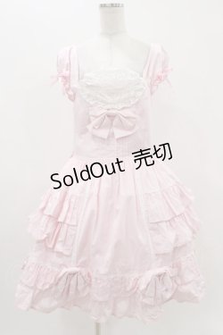 画像1: BABY,THE STARS SHINE BRIGHT / BABYリボンジャンパースカート Free ピンク H-25-11-16-1014-BA-OP-NS-ZH