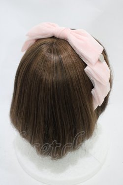 画像2: LAFARY / ドットチュールリボンカチューシャ  ピンク H-25-11-16-1003-0-AC-NS-ZH