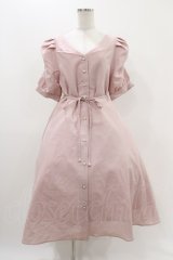 axes femme / 袖ボリュームワンピース M ピンク H-25-11-16-1015-AX-OP-NS-ZH