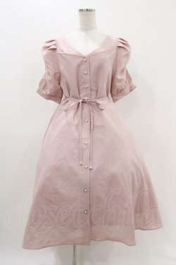 画像1: axes femme / 袖ボリュームワンピース M ピンク H-25-11-16-1015-AX-OP-NS-ZH