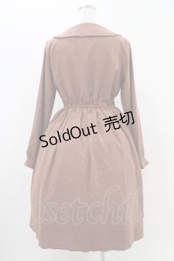 画像2: Fi.n.t / リボンタイ付きダブル釦ワンピース Free PINK BROWN H-25-11-16-1018-CA-OP-NS-ZH