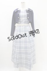 an another angelus / ジャケット付きダブル釦チェックワンピース Free NAVY×WH H-25-11-16-1019-CA-OP-NS-ZH