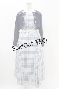 an another angelus / ジャケット付きダブル釦チェックワンピース Free NAVY×WH H-25-11-16-1019-CA-OP-NS-ZH