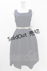 Fi.n.t / ロゴテープベルト使いジャンスカ Free Navy H-25-11-16-1021-CA-OP-NS-ZH