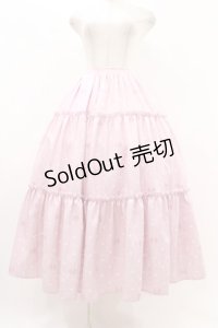 axes femme kawaii / ハートドット柄ティアードスカート M ピンク H-25-11-16-1024-AX-SK-SZ-ZH