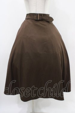 画像1: an another angelus / ベルト付きバックラッフルフレアースカート Free BROWN H-25-11-16-1025-CA-SK-NS-ZH