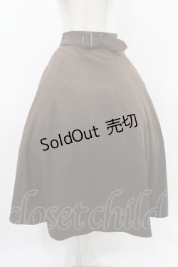 画像1: an another angelus / ベルト付きバックラッフルフレアースカート Free BROWN H-25-11-16-1025-CA-SK-NS-ZH